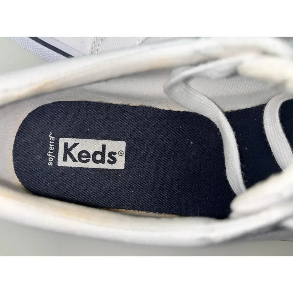 Keds Women's Jump Kick Canvas sneaker 8.5 White Logo Preppy Y2K